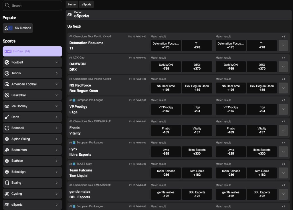Betninja Sportsbook Esports